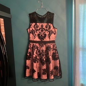 Size 8 Limited cocktail dress black lace pink